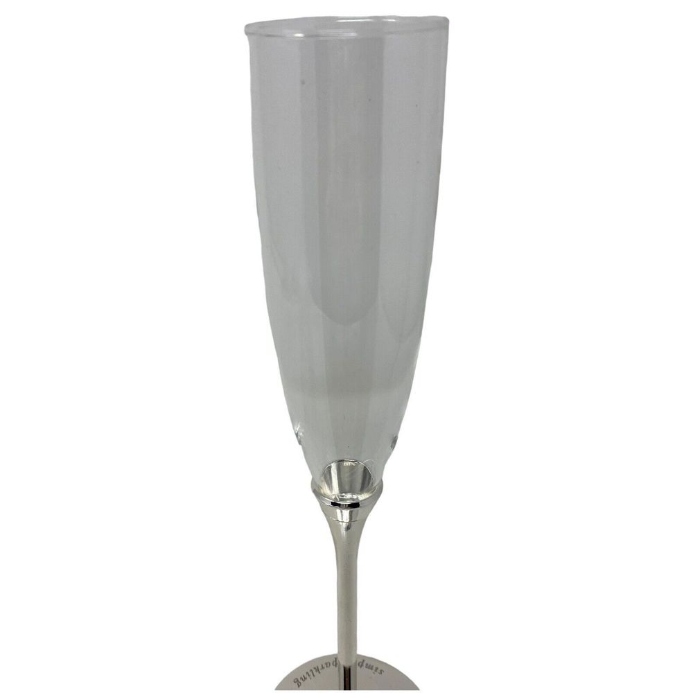 1‎ - Kate Spade Simply Sparkling Silver Crystal Champagne Flute (REPLACEMENT) - Picture 7 of 9